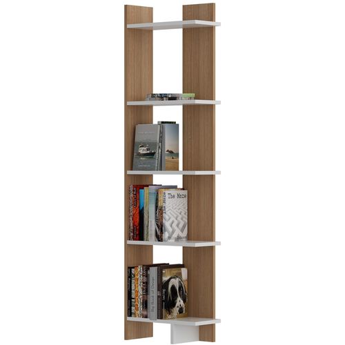 Woody Fashion Polica za knjige, Als - Teak, White slika 1