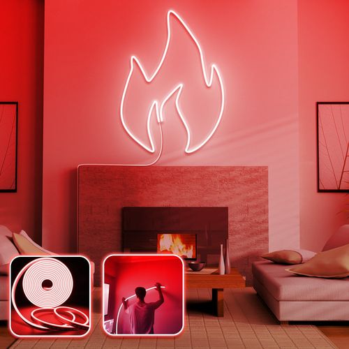 Opviq dekorativna zidna led svjetiljka, Fire - Large - Red slika 2