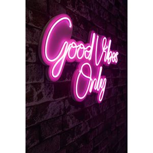 Wallity Ukrasna plastična LED rasvjeta, Good Vibes Only 2 - Pink