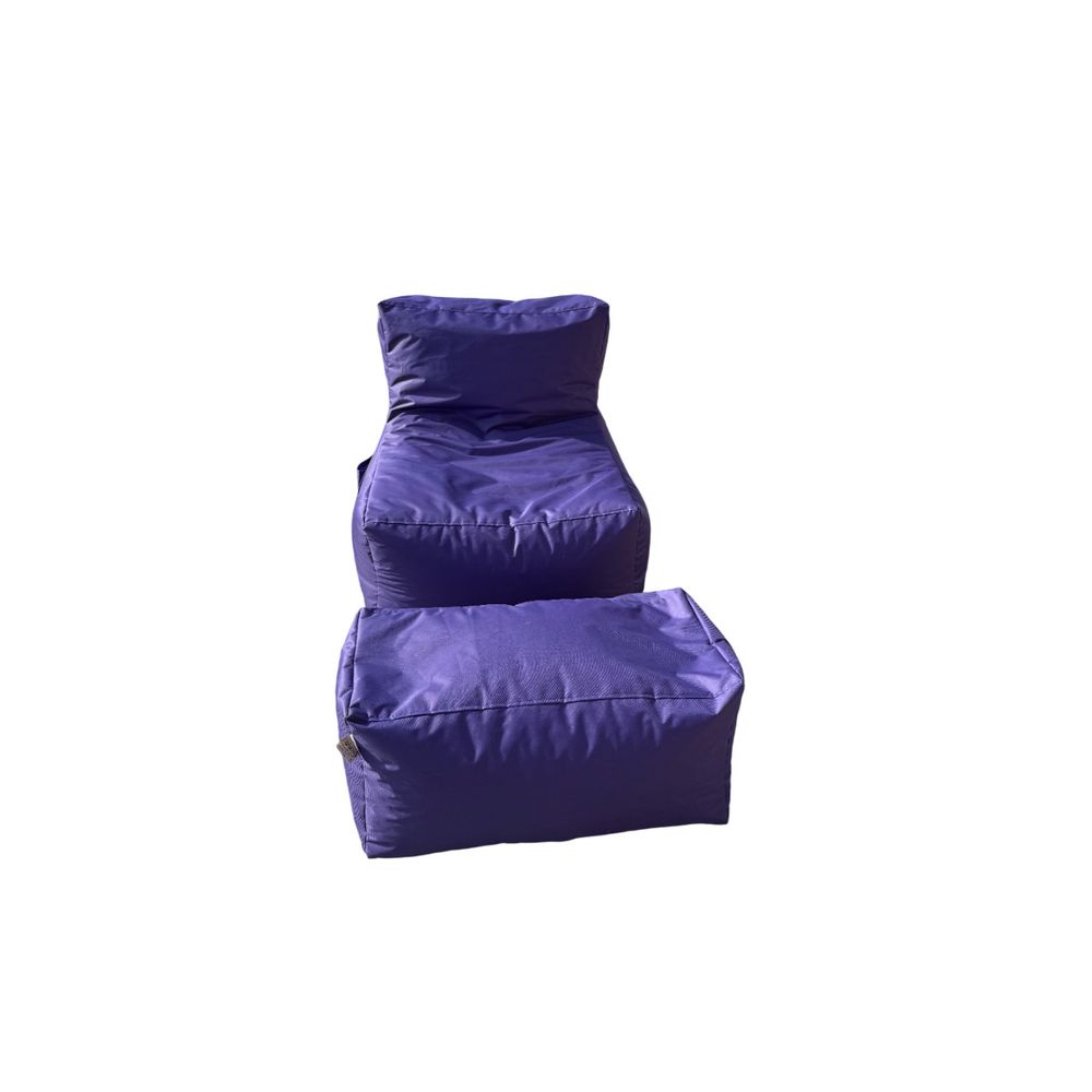 XXL Sedir - Set od ljubičastih bean bagova (2 komada) slika 3