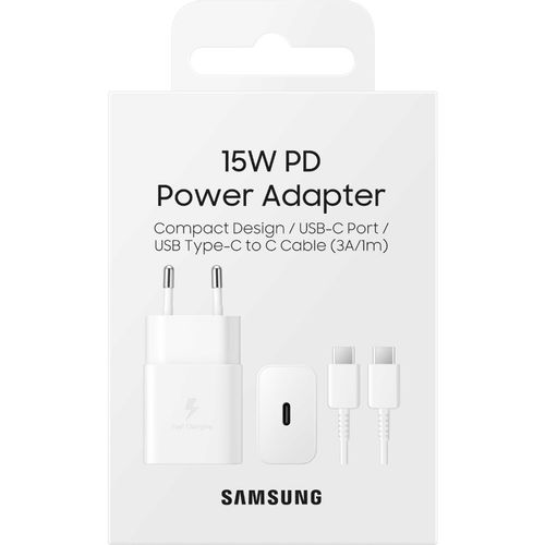 Samsung kućni punjač USB-C s kabelom USB-C 15W white slika 3