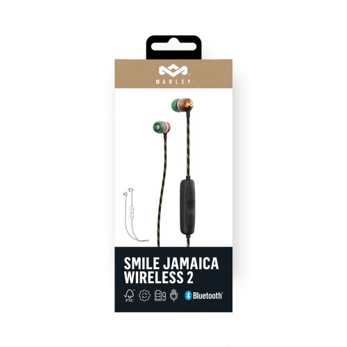 House of Marley In-ear slušalice Smile Jamaica Wireless 2, Rasta slika 7