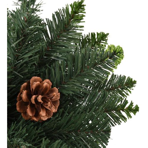 Umjetno božićno drvce sa šiškama zeleno 210 cm slika 14