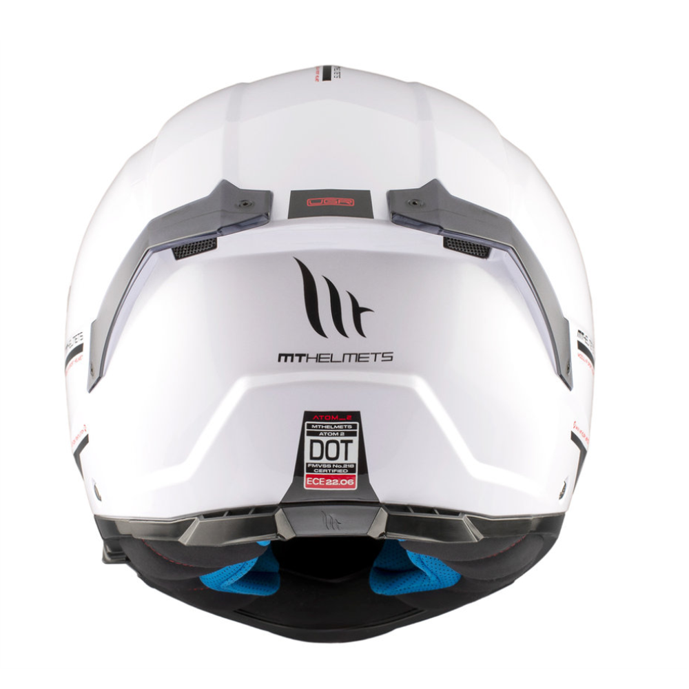 MT Helmets Atom 2 SV Solid A0 Gloss White slika 5