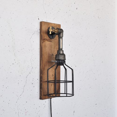 Pp167 Wooden
Black Wall Lamp slika 10