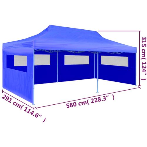 Sklopivi Pop-up šator za zabave plavi 3 x 6 m slika 45