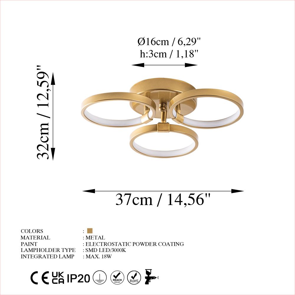 Halka-13311 Zlatni Luster slika 8