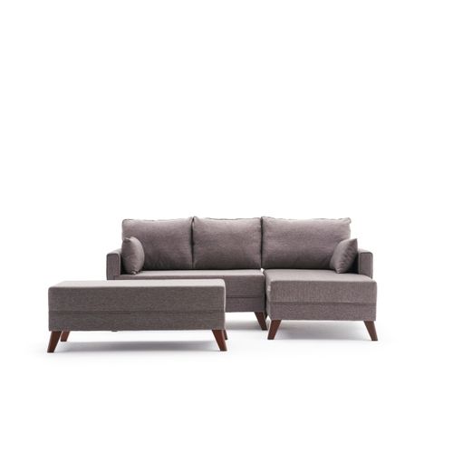 Atelier Del Sofa Kutna garnitura na razvlačenje, Smeđa, Bella Mini Corner Sofa Right - Brown slika 6