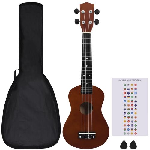 Set dječjeg ukulelea Soprano s torbom boja tamnog drva 23 " slika 13