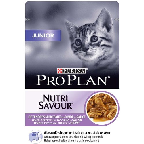 PRO PLAN Junior Nutrisavour ,nježni komadići s puretinom u umaku, 26x85g slika 1
