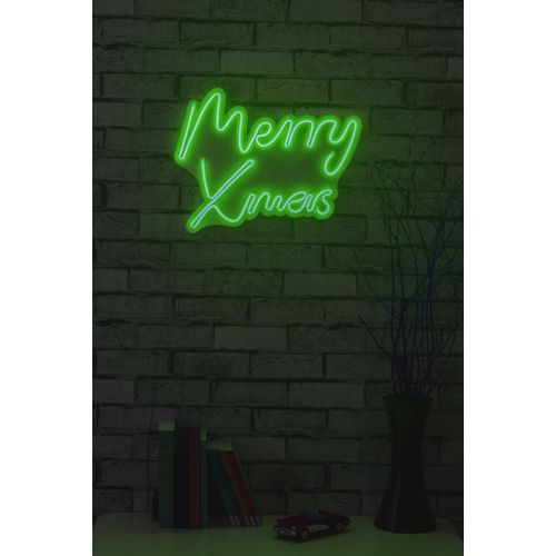 Wallity Ukrasna plastična LED rasvjeta, Merry Christmas - Green slika 12