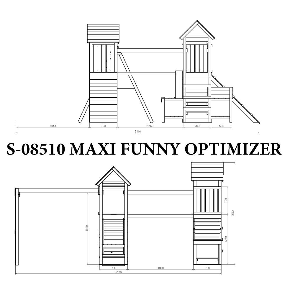 Fungoo Set OPTIMIZER - Drveno dječije igralište slika 7