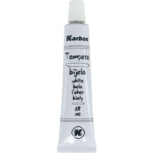 Tempera 18ml bijela Karbon