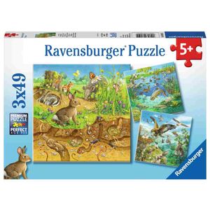 Ravensburger Puzzle životinje 3x49kom