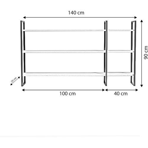 Weiden L2026 Oak
Black Wall Shelf slika 5