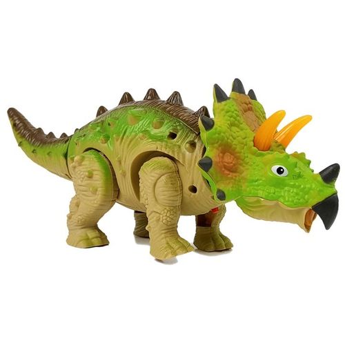 Dinosaur Triceratops na baterije, zeleni slika 3