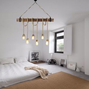 Kütük Halat 1 Walnut Chandelier