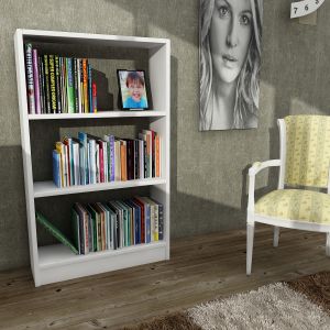 Cella - White White Bookshelf