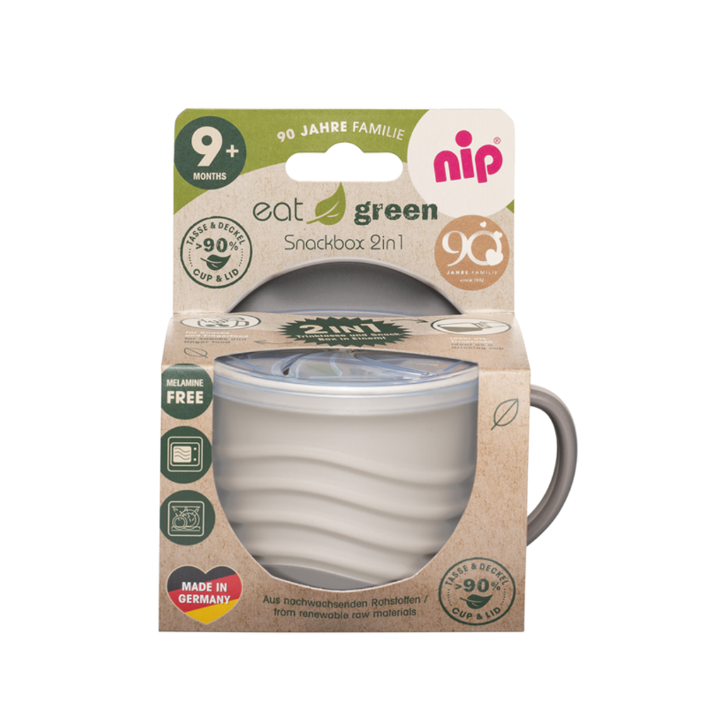 nip® Eat Green Šolja Snackbox 2U1 250ml, Bež slika 4