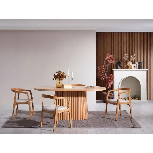 Atlantis - Natural Natural Dining Table & Chairs Set (4 Pieces) slika 1