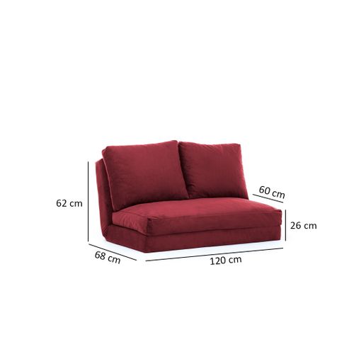 Atelier Del Sofa Dvosjed na razvlačenje, Kesten, Taida - Maroon slika 10