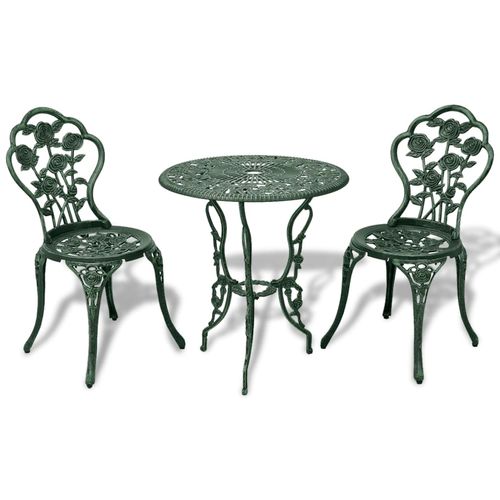 3-dijelni bistro set od lijevanog aluminija zeleni slika 39