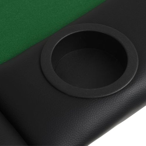 Sklopivi trodijelni stol za poker za 9 igrača ovalni zeleni slika 15