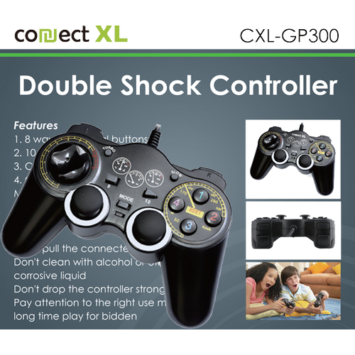 Connect XL Gamepad za PC sa vibracijom, 14 tipki/tastera, Double Shock - CXL-GP300 slika 1