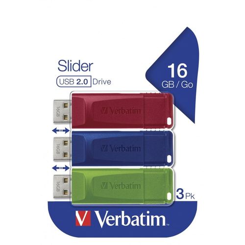 Verbatim Slider USB 3x16GB (49326) slika 2