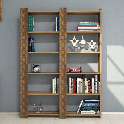 Woody Fashion Polica za knjige, City 2 - Walnut, Walnut slika 2