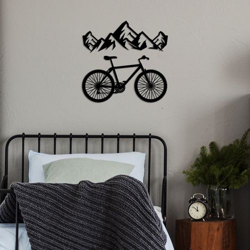 Wallity Metalna zidna dekoracija, Mountain And Bicycle - M slika 3
