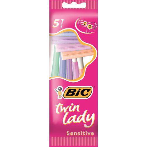 BiC Jednokretni ženski brijač TWIN LADY, 2 oštrice - 5 kom slika 1