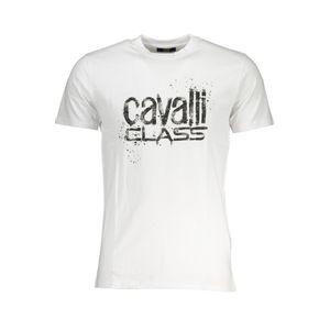 CAVALLI CLASS MEN'S SHORT SLEEVED T-SHIRT WHITE