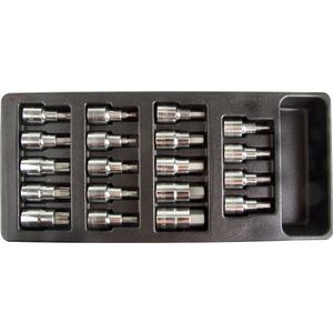 Posuda sa HEX i TORX bitovima set 19 komada Proline 58787