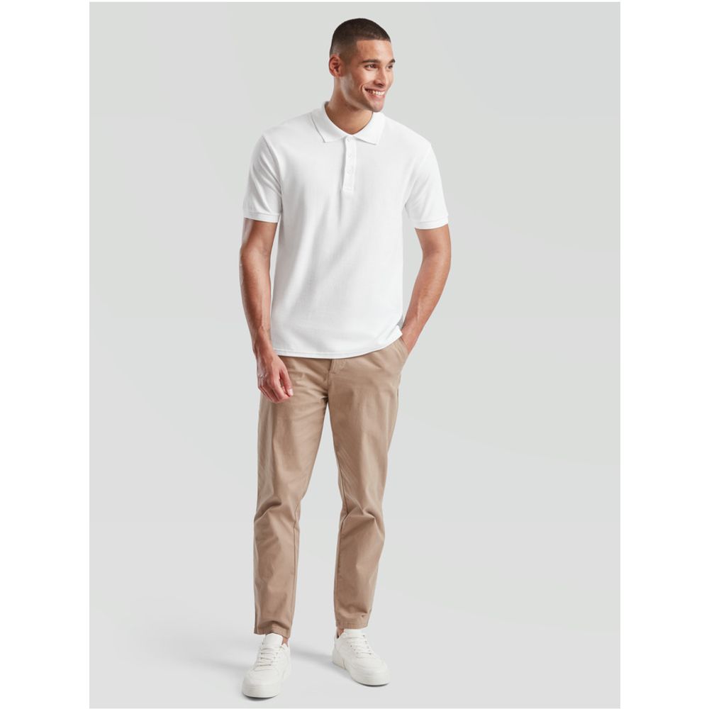 Fruit Of The Loom Polo majica kratkih rukava 170g - Bijela M slika 2