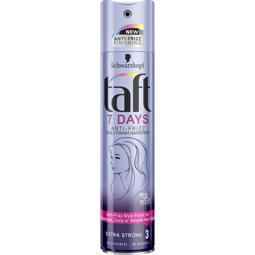 TAFT LAK ZA KOSU 250ML 7 DAYS ANTI-FRIZZ slika 1