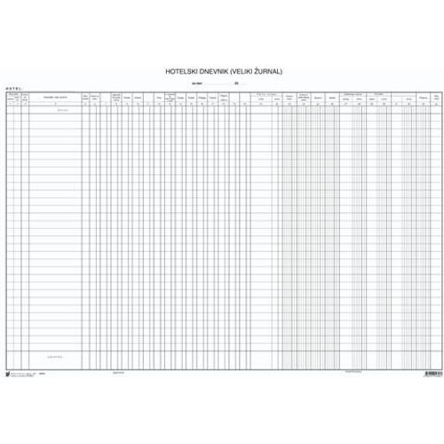 XII-5 HOTELSKI DNEVNIK; List, 59,4 x 42 cm slika 2