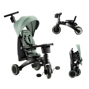 Kinderkraft Sklopivi rotirajući tricikl 5U1 Jazz 2, Grey/Green - OŠTEĆENA AMBALAŽA