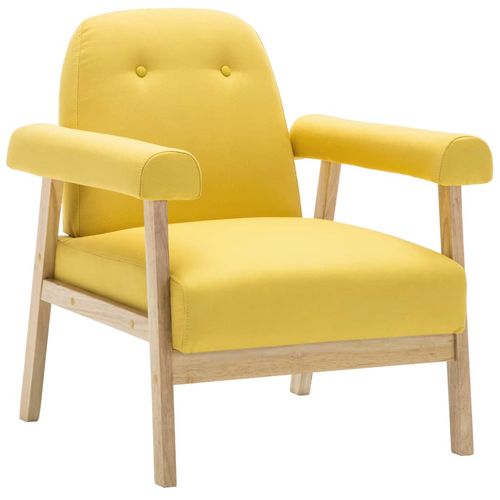 Fotelja od tkanine žuta slika 20