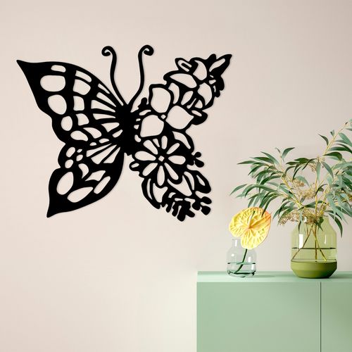 Wallity Metalna zidna dekoracija, Butterfly From Flower slika 1