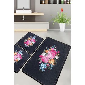 Blomst Multicolor Bathmat Set (3 Pieces)