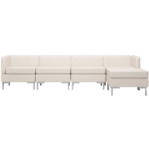 5-dijelni set sofa od tkanine krem slika 21