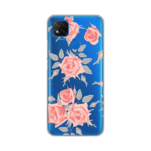 Torbica Silikonska Print Skin za Xiaomi Redmi 9C/10A Elegant Roses slika 1