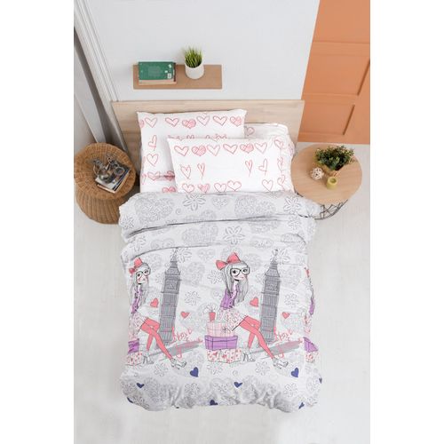 Adventure White
Red
Purple
Grey Ranforce Single Quilt Cover Set slika 1