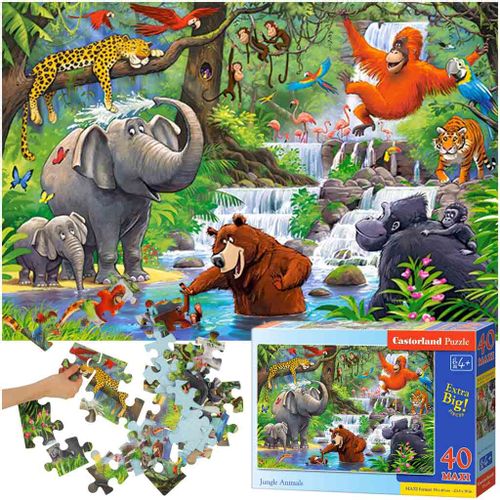 Castorland puzzle životinje iz džungle 40 kom. slika 1