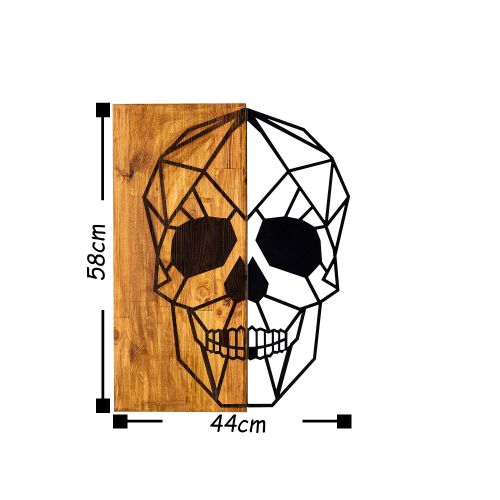 Wallity Drvena zidna dekoracija, Skull slika 3