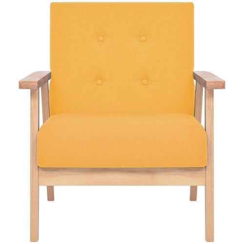 Fotelja od tkanine žuta slika 29