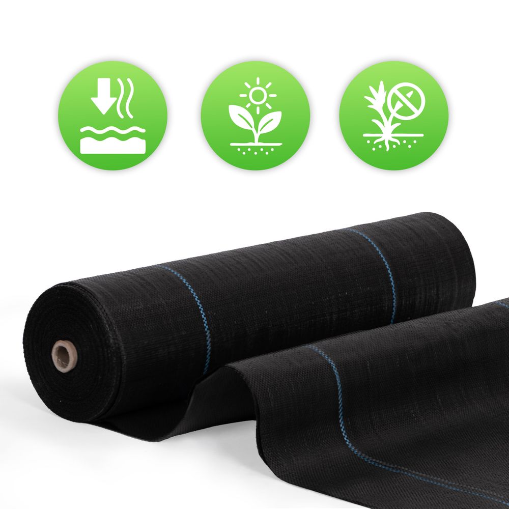 MultiGarden crna UV-otporna agrotekstilna tkanina 135 g/m² protiv korova 3,2 × 50 m, s klinovima slika 7