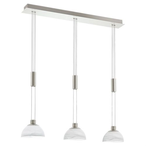 Eglo Montio visilica/3, led 3x6w, 3x460lm, čelik/nikl-mat, alabaster belo staklo  slika 1