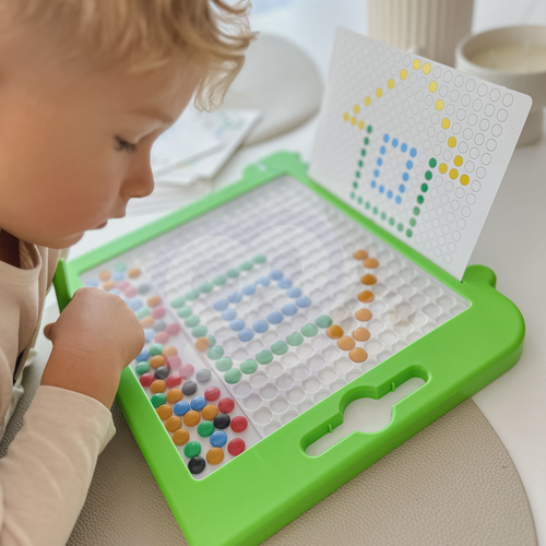 Woopie magnetna ploča Montessori MagPad 110 gumba, zeleni dinosaur slika 4